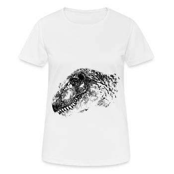 T-Rex - Women's Breathable T-Shirt - white - Front - AI Model Female 172 dark (172cm)