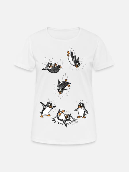 Penguins can't fly! - T-shirt respirant Femme - blanc