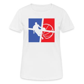 Ball Liebe Basketball Perfekter Teamplayer - Frauen T-Shirt atmungsaktiv - Weiß - Vorne - AI Model Female 172 dark (172cm)