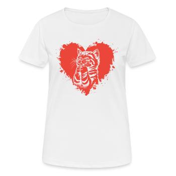 La vie est meilleure avec les chats - T-shirt respirant Femme - blanc - Devant - AI Model Female 172 dark (172cm)
