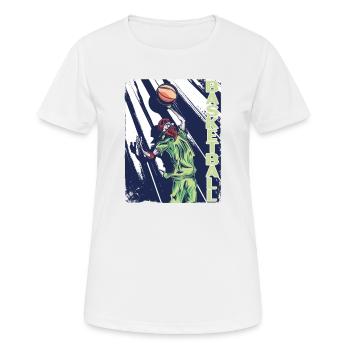 Ball Liebe Basketball Perfekter Teamplayer - Frauen T-Shirt atmungsaktiv - Weiß - Vorne - AI Model Female 172 dark (172cm)