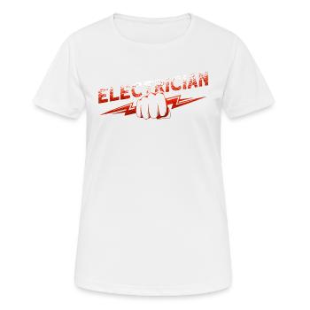 Lustiger Elektrischer Arbeiter-schädel - Frauen T-Shirt atmungsaktiv - Weiß - Vorne - AI Model Female 172 dark (172cm)