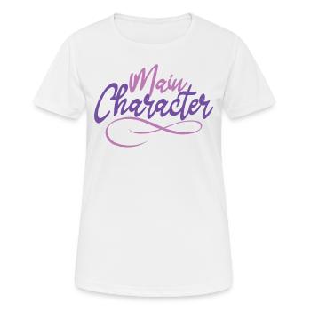 Cool Writing Protagonist Der Hauptfigur - Frauen T-Shirt atmungsaktiv - Weiß - Vorne - AI Model Female 172 dark (172cm)