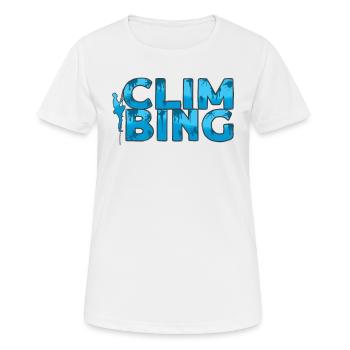 Climbing Extreme sport climbing - Women's Breathable T-Shirt - white - Front - AI Model Female 172 dark (172cm)