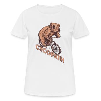 Bear Biker Radrennfahrer Cycopath - Frauen T-Shirt atmungsaktiv - Weiß - Vorne - AI Model Female 172 dark (172cm)