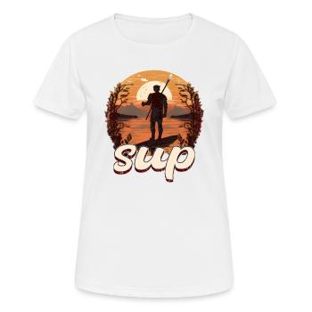 Préparez-vous à créer le - T-shirt respirant Femme - blanc - Devant - AI Model Female 172 dark (172cm)