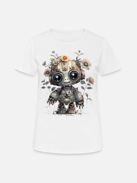 Süßer Roboter - Dame T-shirt svedtransporterende - hvid