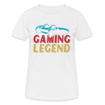Gaming-legende Ich Habe Mein Spiel Unterbrochen, - Frauen T-Shirt atmungsaktiv - Weiß - Vorne - AI Model Female 172 dark (172cm)