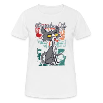 Meowvelous Life avec notre ludique - T-shirt respirant Femme - blanc - Devant - AI Model Female 172 dark (172cm)