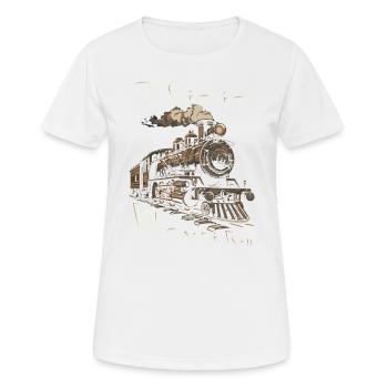 So Ticke Ich Immer Noch Mit Train - Frauen T-Shirt atmungsaktiv - Weiß - Vorne - AI Model Female 172 dark (172cm)