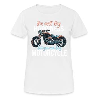 You can't buy happiness, but you can buy a - Women's Breathable T-Shirt - white - Front - AI Model Female 172 dark (172cm)
