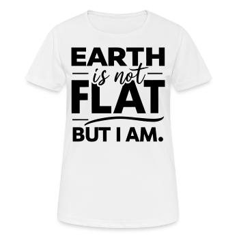 Satire Terre plate Blagues ironiques - T-shirt respirant Femme - blanc - Devant - AI Model Female 172 dark (172cm)