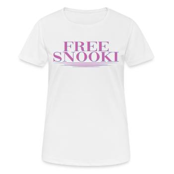 Montrez votre soutien et votre sens de l' - T-shirt respirant Femme - blanc - Devant - AI Model Female 172 dark (172cm)