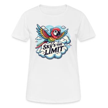 Possibilités illimitées Sky’s The Limit Bird - T-shirt respirant Femme - blanc - Devant - AI Model Female 172 dark (172cm)