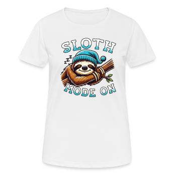 Atmosphère détendue avec notre mode paresseux activé - T-shirt respirant Femme - blanc - Devant - AI Model Female 172 dark (172cm)