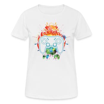 Gaming-legende Ich Habe Mein Spiel Unterbrochen, - Frauen T-Shirt atmungsaktiv - Weiß - Vorne - AI Model Female 172 dark (172cm)