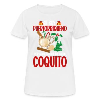 Merry Christmas Si Soy Puertorriqueño Por - Women's Breathable T-Shirt - white - Front - AI Model Female 172 dark (172cm)
