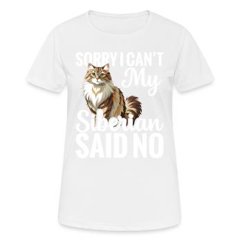 Katze Entschuldigung, Ich Kann Nicht Mein - Frauen T-Shirt atmungsaktiv - Weiß - Vorne - AI Model Female 172 dark (172cm)