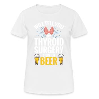 Je vais vous raconter mon histoire sur - T-shirt respirant Femme - blanc - Devant - AI Model Female 172 dark (172cm)