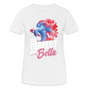Pas parfait, mais Betta - T-shirt respirant Femme - blanc - Devant - AI Model Female 172 dark (172cm)