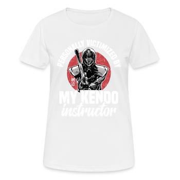 Victime personnelle de mon professeur de kendo - T-shirt respirant Femme - blanc - Devant - AI Model Female 172 dark (172cm)