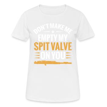Piccolos Don't Make Me Empty My Spit Valve On You - Women's Breathable T-Shirt - white - Front - AI Model Female 172 dark (172cm)
