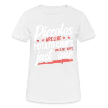 Piccolos are like potato chips that you can't - Women's Breathable T-Shirt - white - Front - AI Model Female 172 dark (172cm)