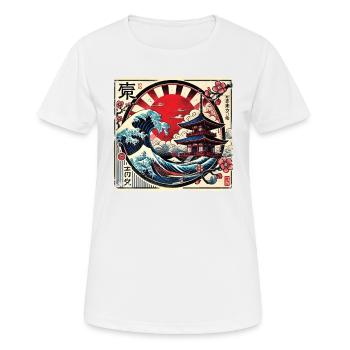Traditionelle Japanische Pagode, - Frauen T-Shirt atmungsaktiv - Weiß - Vorne - AI Model Female 172 dark (172cm)