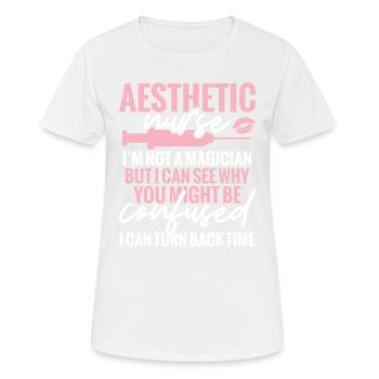 Infirmière esthétique Je ne suis pas une - T-shirt respirant Femme - blanc - Devant - AI Model Female 172 dark (172cm)