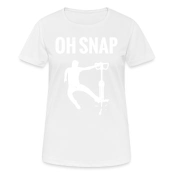 Bâton de Pogo Oh Snap - T-shirt respirant Femme - blanc - Devant - AI Model Female 172 dark (172cm)