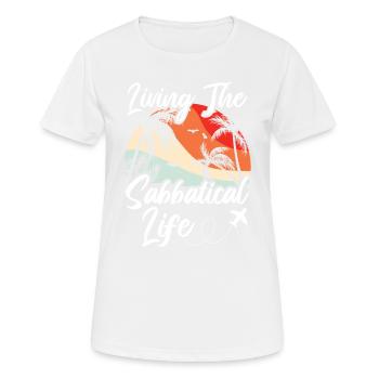Vivre la vie sabbatique - T-shirt respirant Femme - blanc - Devant - AI Model Female 172 dark (172cm)
