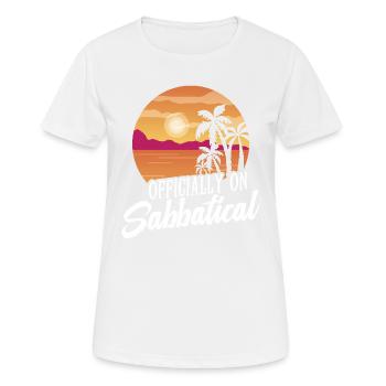Officiellement en congé sabbatique - T-shirt respirant Femme - blanc - Devant - AI Model Female 172 dark (172cm)
