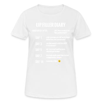 Infirmière esthétique Journal de remplissage des lèvres - T-shirt respirant Femme - blanc - Devant - AI Model Female 172 dark (172cm)