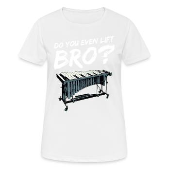 Vibraphone Do you even lift bro? - Women's Breathable T-Shirt - white - Front - AI Model Female 172 dark (172cm)
