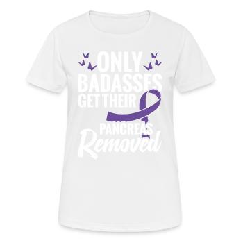 Seul le dur à cuire obtient le pancréas - T-shirt respirant Femme - blanc - Devant - AI Model Female 172 dark (172cm)