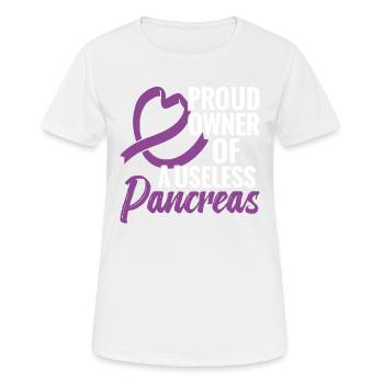 Fier propriétaire d’un inutile - T-shirt respirant Femme - blanc - Devant - AI Model Female 172 dark (172cm)