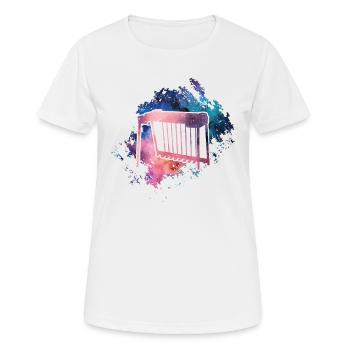 Ich Spiele Pedal-steel-gitarre, Was Ist Deine - Frauen T-Shirt atmungsaktiv - Weiß - Vorne - AI Model Female 172 dark (172cm)