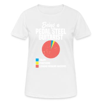 Ich Empfehle Nicht, Meine Pedal -stahl -gitarre - Frauen T-Shirt atmungsaktiv - Weiß - Vorne - AI Model Female 172 dark (172cm)
