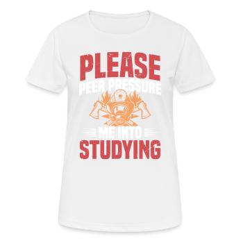 Bitte Unterdrücken Mich Beim Lernen - Frauen T-Shirt atmungsaktiv - Weiß - Vorne - AI Model Female 172 dark (172cm)