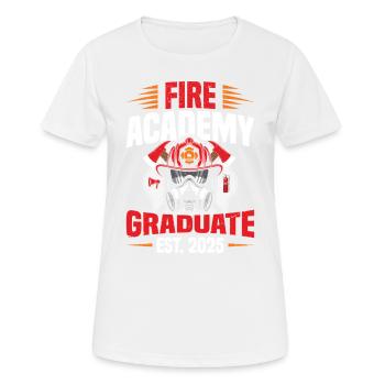 Fire Academy Absolvent Est 2025 - Frauen T-Shirt atmungsaktiv - Weiß - Vorne - AI Model Female 172 dark (172cm)