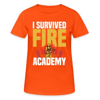 Ich Habe Die Fire Academy - Frauen T-Shirt atmungsaktiv - Neonorange - Vorne - AI Model Female 172 dark (172cm)