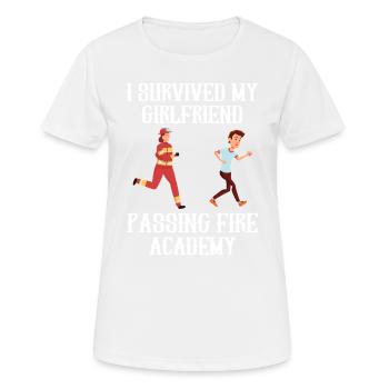 Ich Habe Meine Freundin Überlebt, Die Fire Academy - Frauen T-Shirt atmungsaktiv - Weiß - Vorne - AI Model Female 172 dark (172cm)