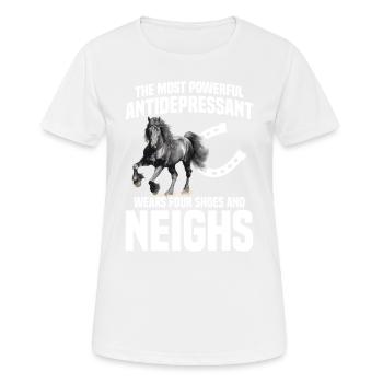 Frison, Garçon, Amour, Cheval, Frison - T-shirt respirant Femme - blanc - Devant - AI Model Female 172 dark (172cm)