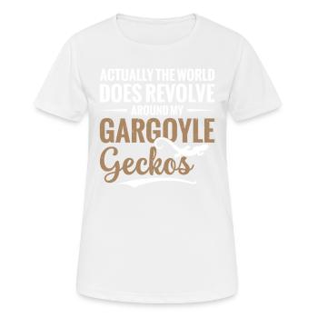 Eigentlich Dreht Sich Die Welt Um Meinen - Frauen T-Shirt atmungsaktiv - Weiß - Vorne - AI Model Female 172 dark (172cm)