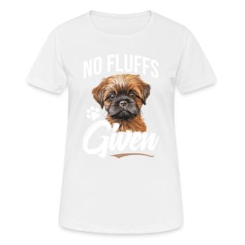 Griffon de Bruxelles : pas de peluches - T-shirt respirant Femme - blanc - Devant - AI Model Female 172 dark (172cm)