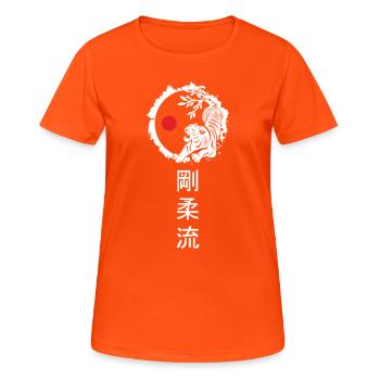 Dojo Training Karate Bestes Vermächtnis Des - Frauen T-Shirt atmungsaktiv - Neonorange - Vorne - AI Model Female 172 dark (172cm)