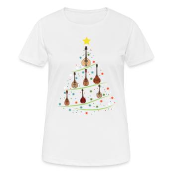 Mandoline Weihnachtsbaum - Frauen T-Shirt atmungsaktiv - Weiß - Vorne - AI Model Female 172 dark (172cm)