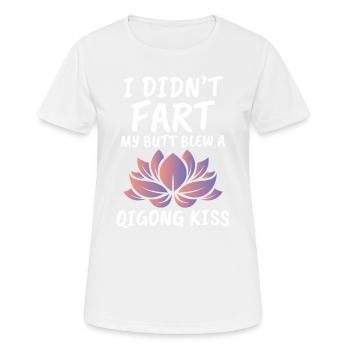 Je n’ai pas embrassé mes fesses - T-shirt respirant Femme - blanc - Devant - AI Model Female 172 dark (172cm)