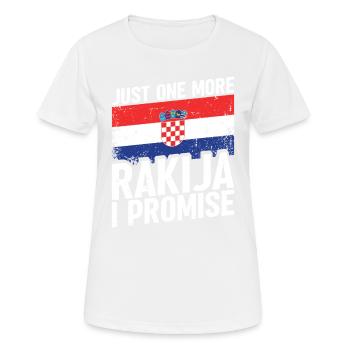 Nur Noch Ein Rakija Verspreche Ich - Frauen T-Shirt atmungsaktiv - Weiß - Vorne - AI Model Female 172 dark (172cm)
