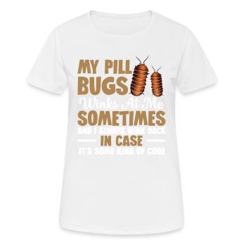 Mes punaises me font parfois un clin d’œil et - T-shirt respirant Femme - blanc - Devant - AI Model Female 172 dark (172cm)